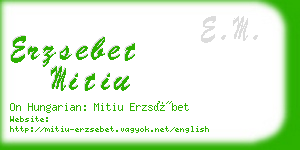 erzsebet mitiu business card